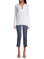 Side Zip Capri Pants