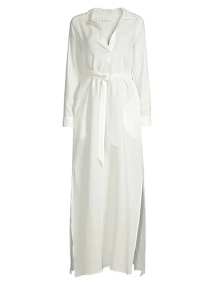 Linen Maxi Shirtdress