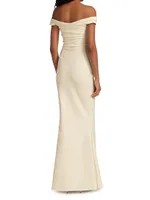 Radoslava Off-The-Shoulder Wrap Gown
