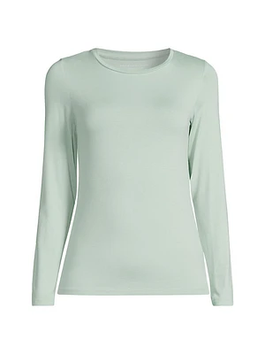 Soft Touch Crewneck Long-Sleeve Top