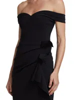Off-the-Shoulder Midi Dress