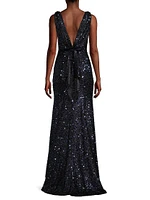 Sequin Sleeveless Sheath Gown
