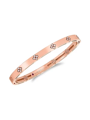 Love In Verona 18K Rose Gold & Diamond Bangle Bracelet