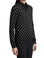 Polka Dot Wool Knit Sweater