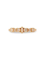 Cascade 18K Yellow Godl & Light Champagne Diamond Ring