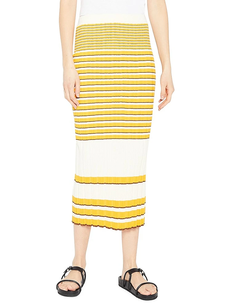 Rib-Knit Pencil Skirt