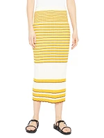 Rib-Knit Pencil Skirt