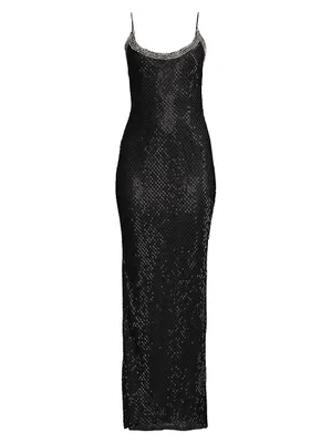 Beaded Column Gown