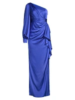 Asymmetric Empire Waist Gown