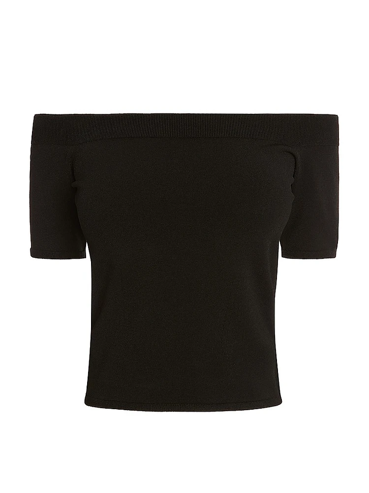 Off-The-Shoulder Knit Top