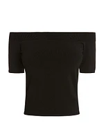 Off-The-Shoulder Knit Top