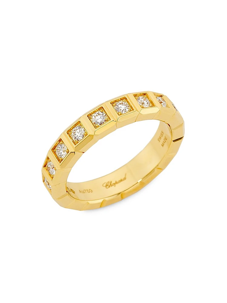 Ice Cube 18K Yellow Gold & Diamond Ring