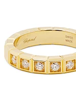 Ice Cube 18K Yellow Gold & Diamond Ring