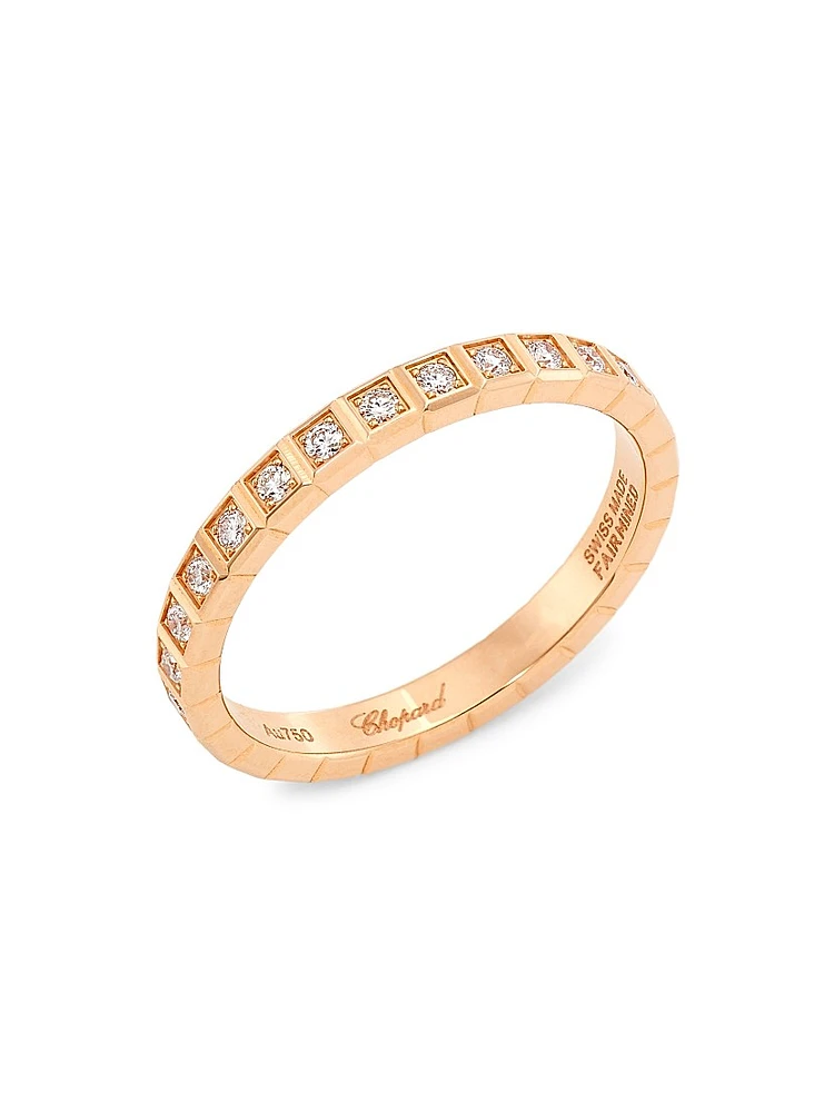 Ice Cube 18K Rose Gold & Diamond Ring