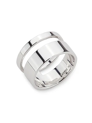 Berbere 18K White Gold Two-Row Ring
