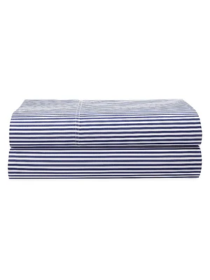 Organic Shirting Stripe 400-Thread Count Fitted Sheet