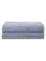 Organic Shirting Stripe 400-Thread Count Fitted Sheet
