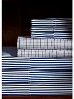 Organic Shirting Stripe 400-Thread Count Fitted Sheet