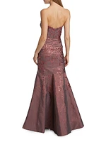 Floral Embroidered Gown