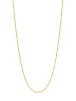 18K Yellow Gold Ball Chain Necklace, 18"