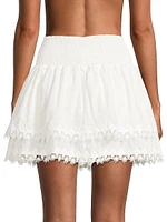 Belle Smocked Tiered Miniskirt