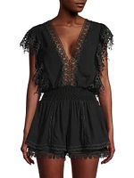 Raja Lace-Trimmed Romper