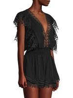 Raja Lace-Trimmed Romper