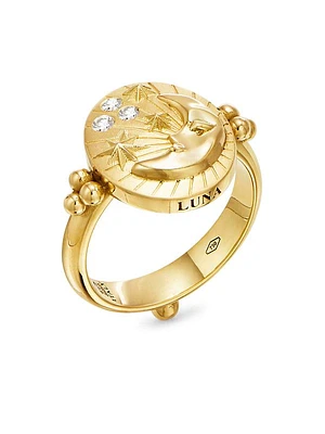 Luna 18K Yellow Gold & Diamond Ring
