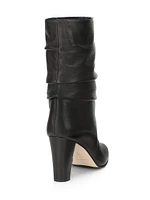 Calasso 90MM Ruched Leather Boots