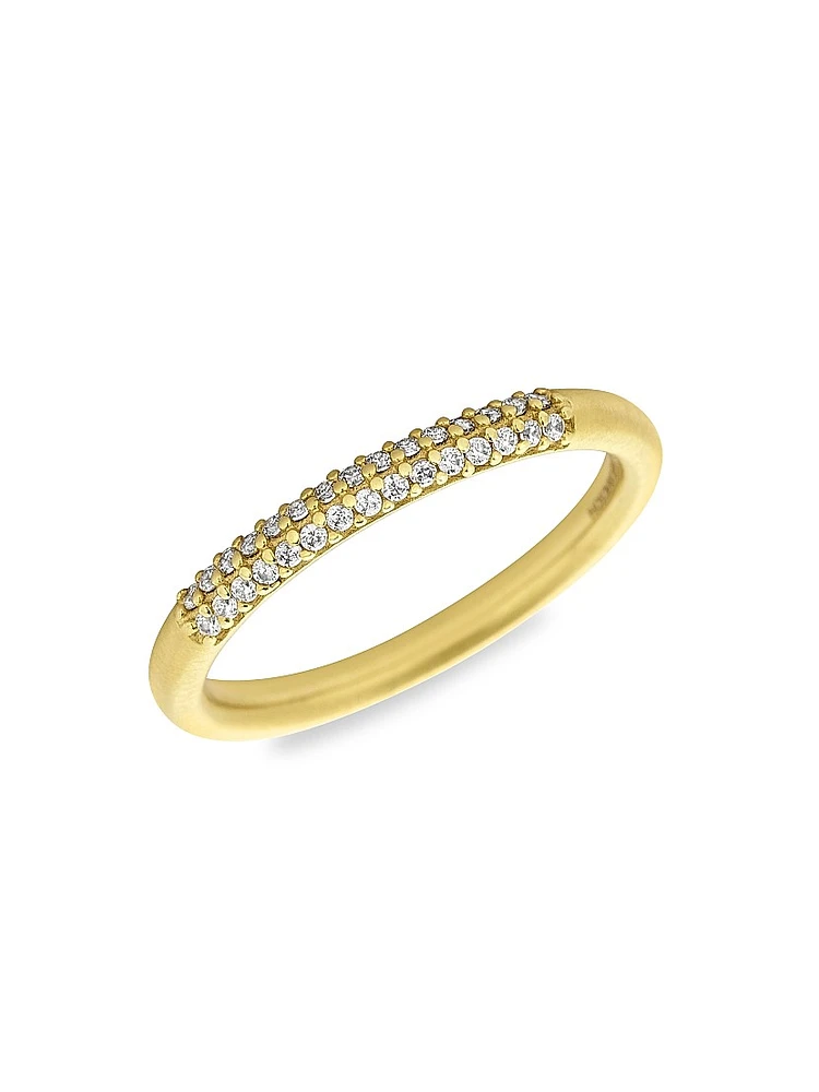 Signature 22K Gold-Plated & White Topaz Ring