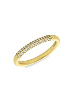 Signature 22K Gold-Plated & White Topaz Ring