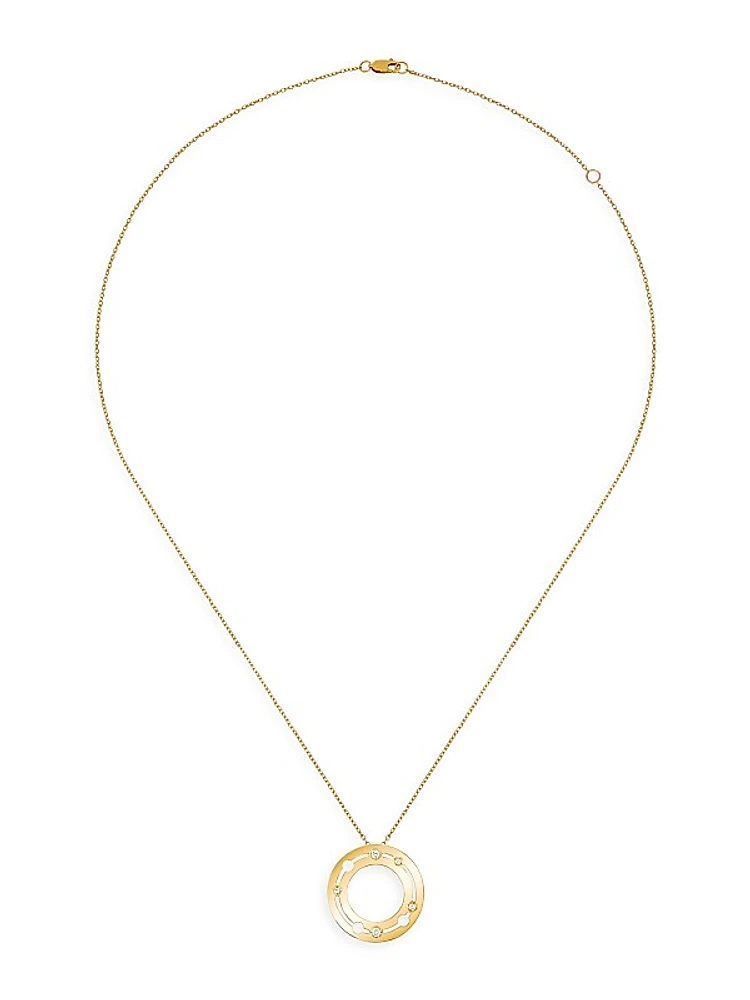 Pulse Dinh Van 18K Yellow Gold & Diamond Pendant Necklace