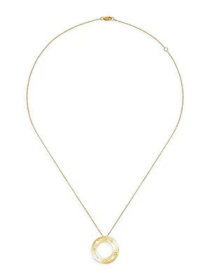 Pulse Dinh Van 18K Yellow Gold & Diamond Pendant Necklace