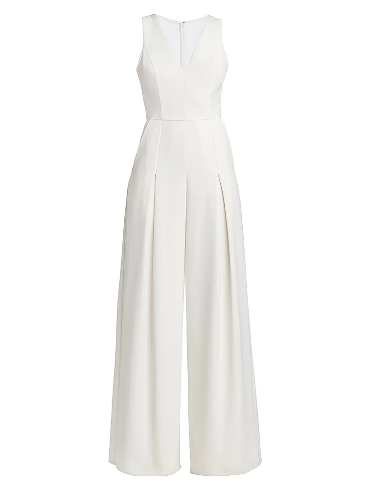 Crepe Wide-Leg Jumpsuit