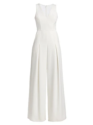 Crepe Wide-Leg Jumpsuit