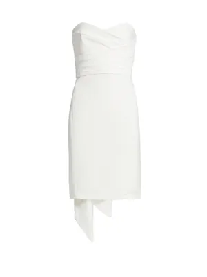 Strapless Silk Faille Bow Dress