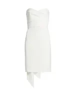 Strapless Silk Faille Bow Dress