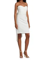 Strapless Silk Faille Bow Dress