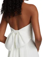Strapless Silk Faille Bow Dress