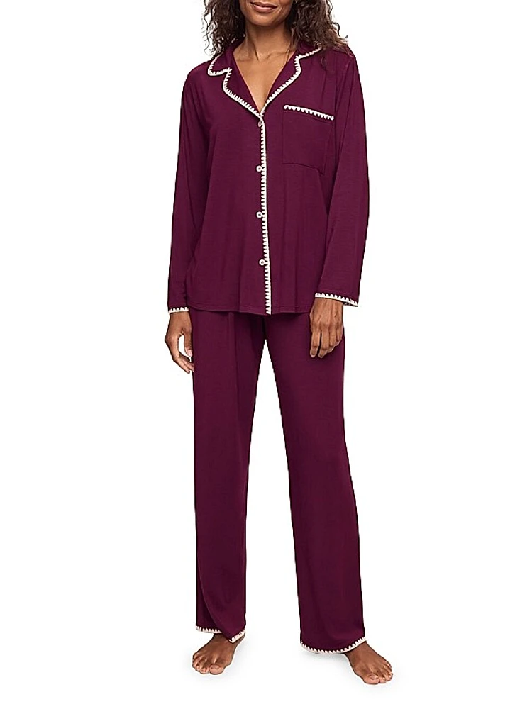 Two-Piece Frida Whip Stitch Pajama Set