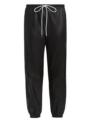 Leather Jogger Pants
