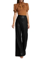 Dylan Wide-Leg Vegan Leather Pants