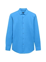 OoohCotton® Marbled Long-Sleeve Comfort Stretch Shirt