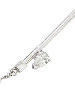 Serti Sur Vide 18K White Gold & Diamond Chain Bracelet
