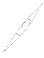 Luminant 18K White Gold & Diamond Openwork Bracelet