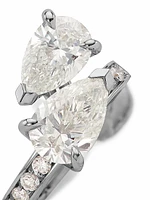 18K White Gold & 0.50 TCW Diamond Single Huggie Hoop Earring - Left Or Right