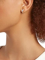 18K White Gold & 0.50 TCW Diamond Single Huggie Hoop Earring - Left Or Right