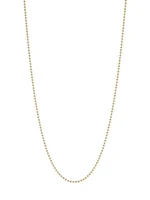 Solid 14K Gold Bead Chain Necklace