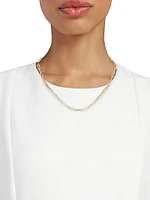 14K Yellow Gold Paper Clip Chain Necklace