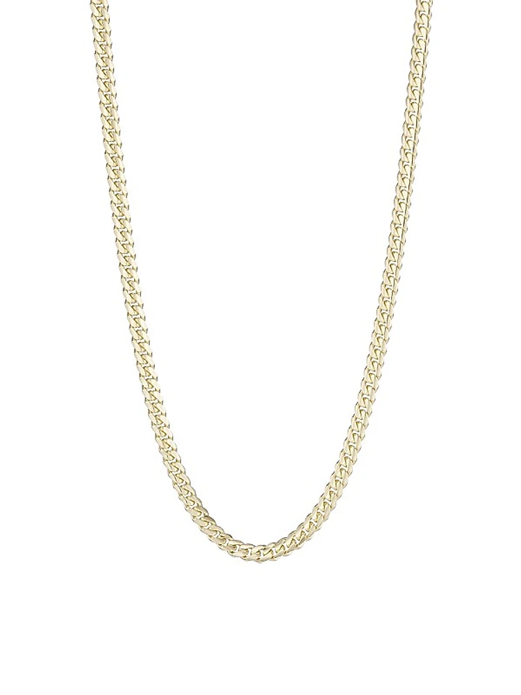 Solid 14K Gold Cuban Chain Necklace